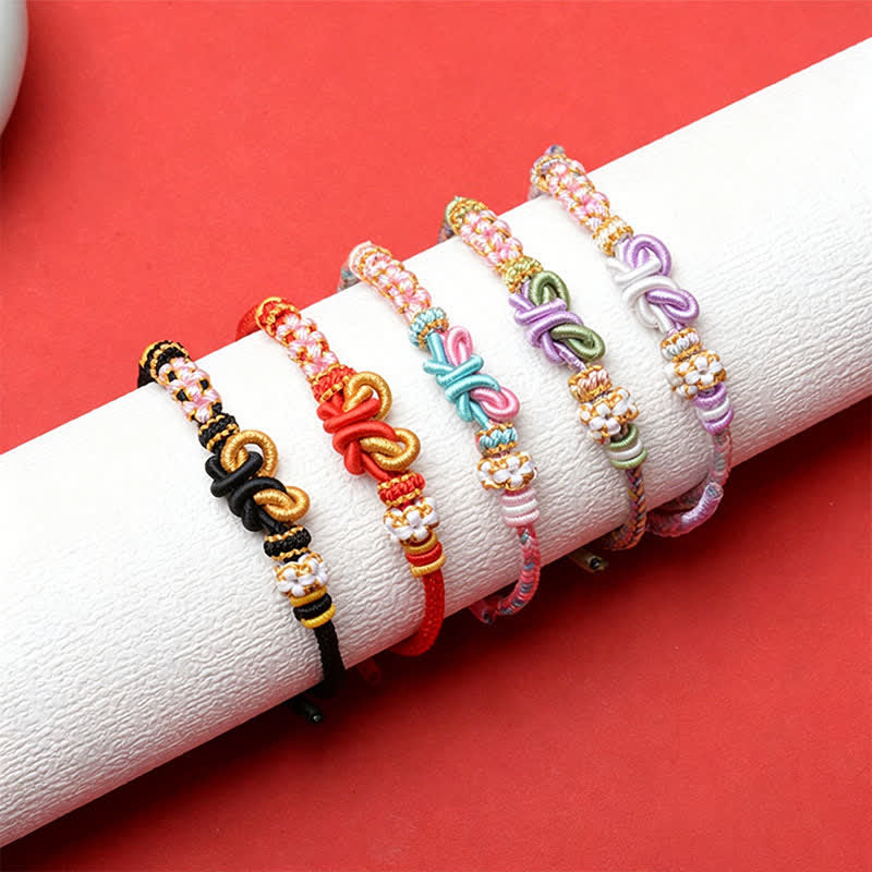 Buddha Stones Handmade Woven Butterfly Luck Adjustable String Bracelet - image 13