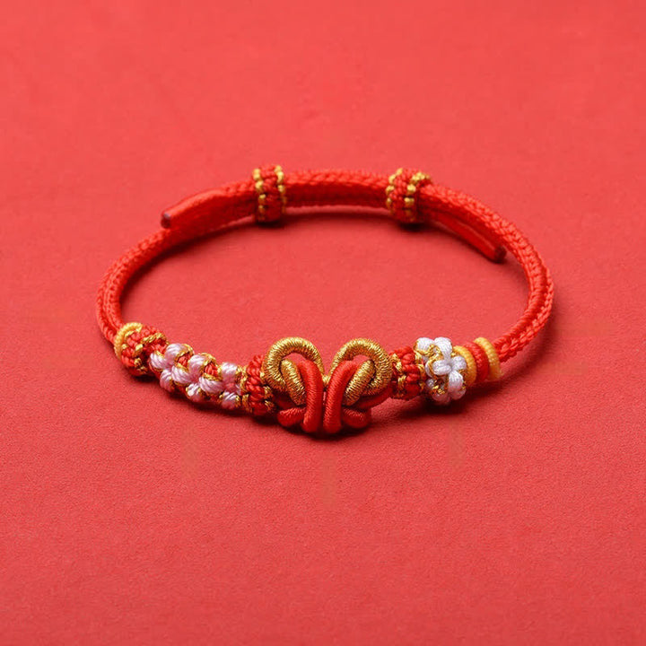Buddha Stones Handmade Woven Butterfly Luck Adjustable String Bracelet - image 9