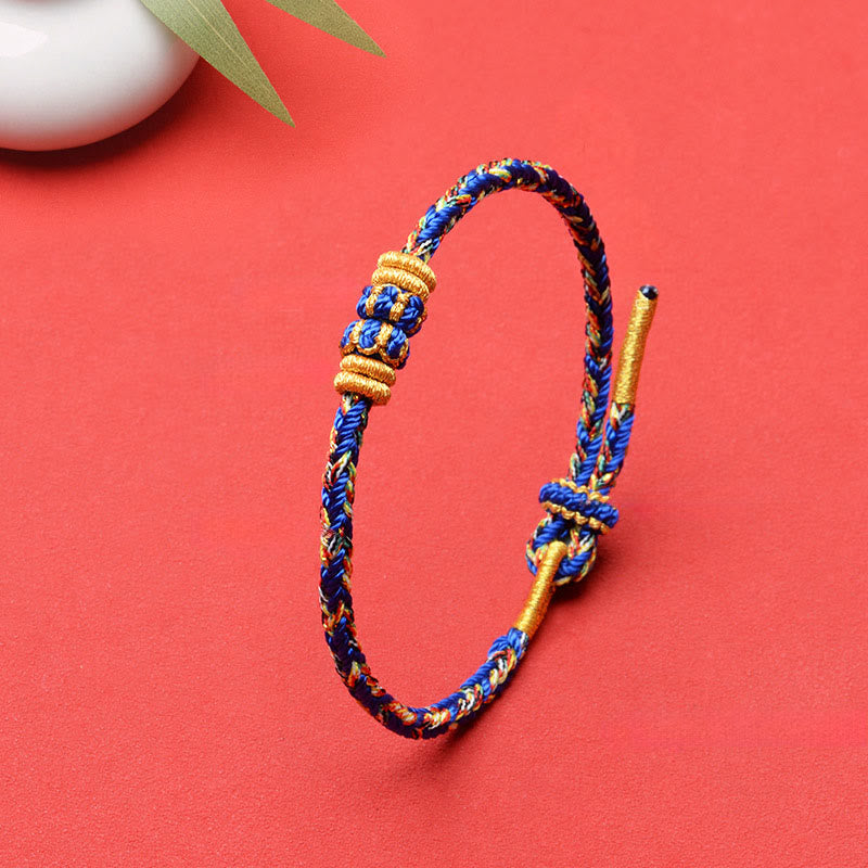 Buddha Stones Koi Fish Luck Hand-Woven String Bracelet - image 9