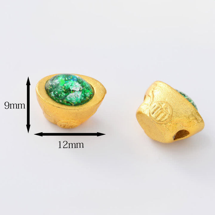 Buddha Stones Five Color Hand Woven Green String Green Ingots And Plum Blossom Amulets Protection Adjustable Bracelet - image 9