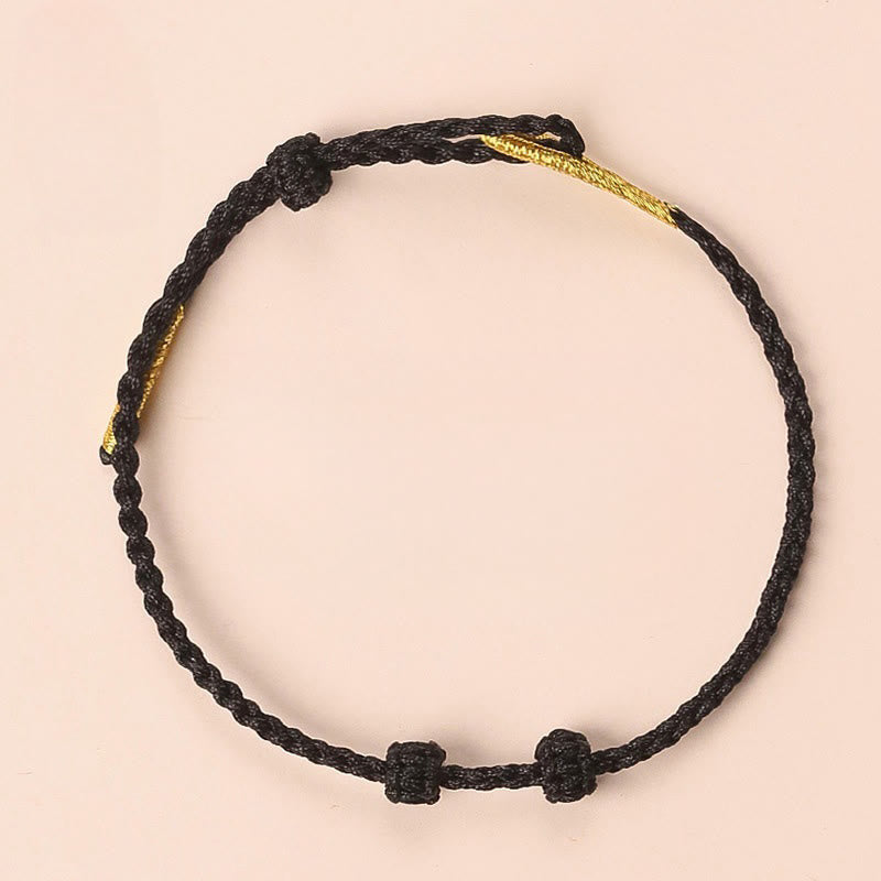 Buddha Stones Hand-Woven Red String Strength Om Mani Padme Hum Adjustable DIY Bracelet - image 21