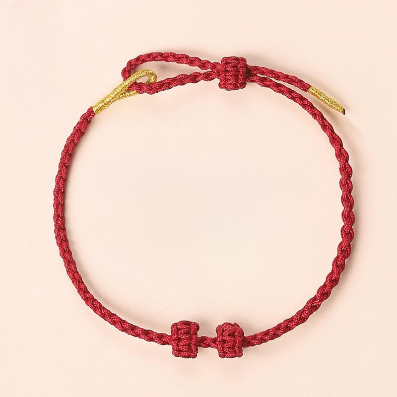 Buddha Stones Hand-Woven Red String Strength Om Mani Padme Hum Adjustable DIY Bracelet - image 7