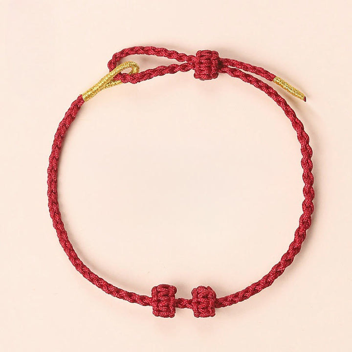 Buddha Stones Hand-Woven Red String Strength Om Mani Padme Hum Adjustable DIY Bracelet - image 7