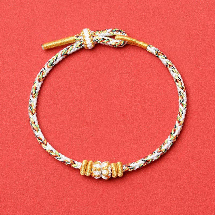 Buddha Stones White Braided Rope Om Mani Padme Hum Wisdom Bracelet - image 6