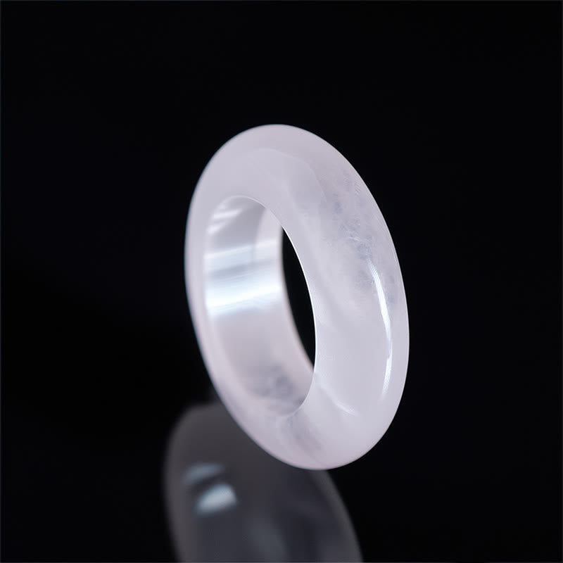 Buddha Stones Natural Rose Quartz Loving Energy Healing Ring - image 2