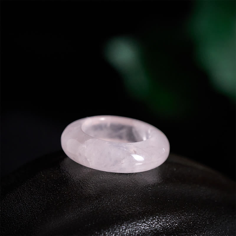Buddha Stones Natural Rose Quartz Loving Energy Healing Ring - image 4