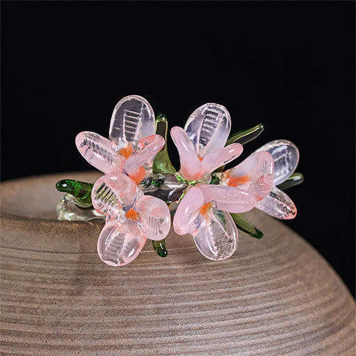 Buddha Stones Liuli Pear Blossom Flower Wisdom Ring - image 11