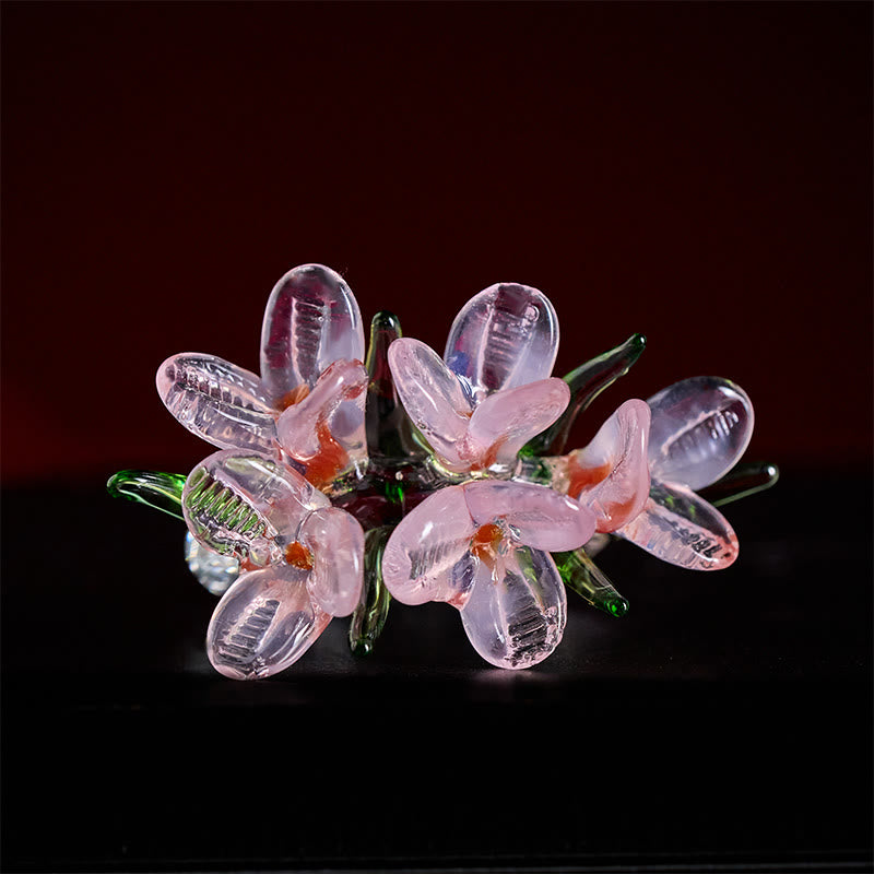 Buddha Stones Liuli Pear Blossom Flower Wisdom Ring - image 12