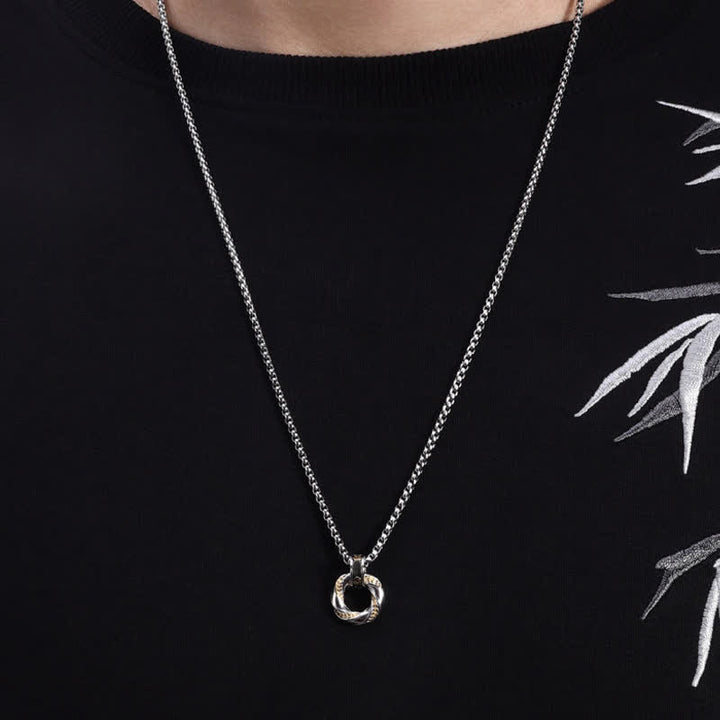 Buddha Stones Copper Chinese Coin Electroplated Wealth Necklace - image 7