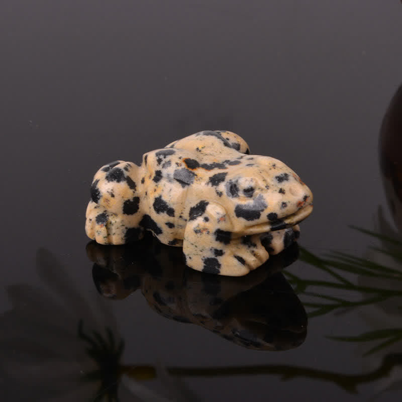 Buddha Stones Natural Green Aventurine Clear Quartz Frog Wealth Crystal & Stone Decor - Dalmatian Jasper(Joy ♥ Faith) - image 23