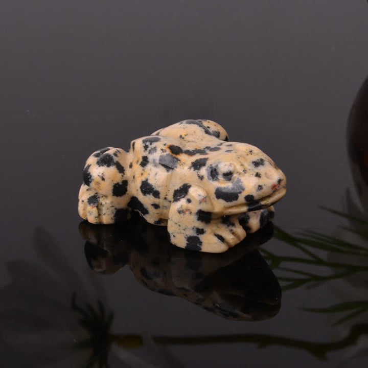 Buddha Stones Natural Green Aventurine Clear Quartz Frog Wealth Crystal & Stone Decor - Dalmatian Jasper(Joy ♥ Faith) - image 23