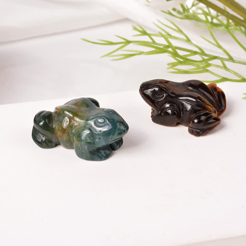 Buddha Stones Natural Green Aventurine Clear Quartz Frog Wealth Crystal & Stone Decor - image 30