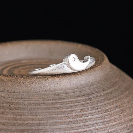 Buddha Stones Retro Yin Yang Textured Copper Harmony Adjustable Ring - Yang(Adjustable) - image 16