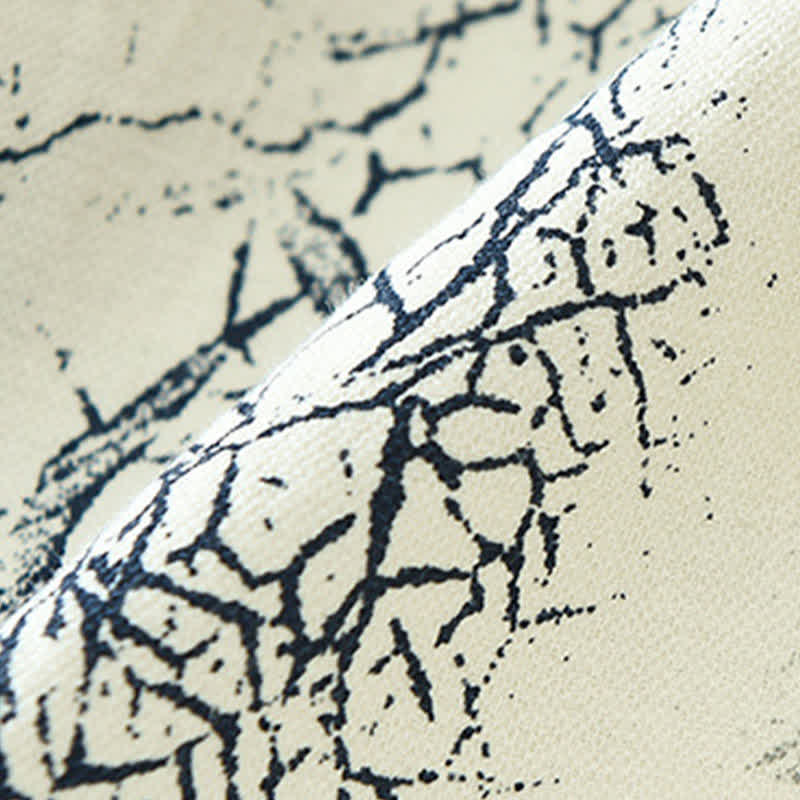 Buddha Stones Summer Casual Abstract Crack Pattern Button-Up Patch Pocket Men's Short Sleeve Shirts - image 11
