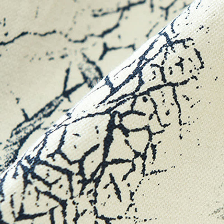 Buddha Stones Summer Casual Abstract Crack Pattern Button-Up Patch Pocket Men's Short Sleeve Shirts - image 11