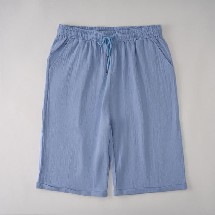 Buddha Stones Summer Casual Drawstring Solid Bermuda Shorts Women's Straight Leg Pants With Pockets - LightSkyBlue - US14，UK/AU18，EU46 (3XL) - image 11