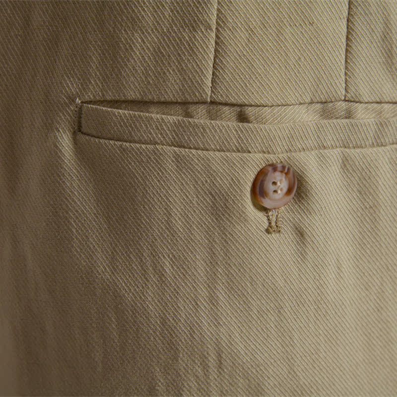 Buddha Stones Summer Casual Classic Zipper Button Solid Bermuda Shorts Men's With Pockets - image 9