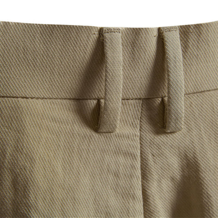 Buddha Stones Summer Casual Classic Zipper Button Solid Bermuda Shorts Men's Straight Leg Pants With Pockets - image 10