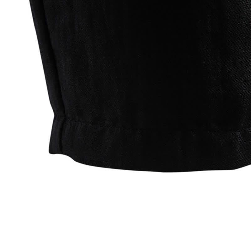 Buddha Stones Summer Casual Classic Zipper Button Solid Bermuda Shorts Men's Straight Leg Pants With Pockets - image 20