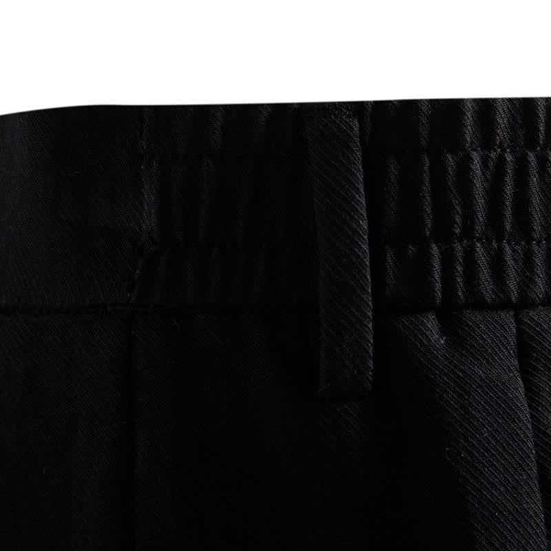 Buddha Stones Summer Casual Classic Zipper Button Solid Bermuda Shorts Men's Straight Leg Pants With Pockets - image 18