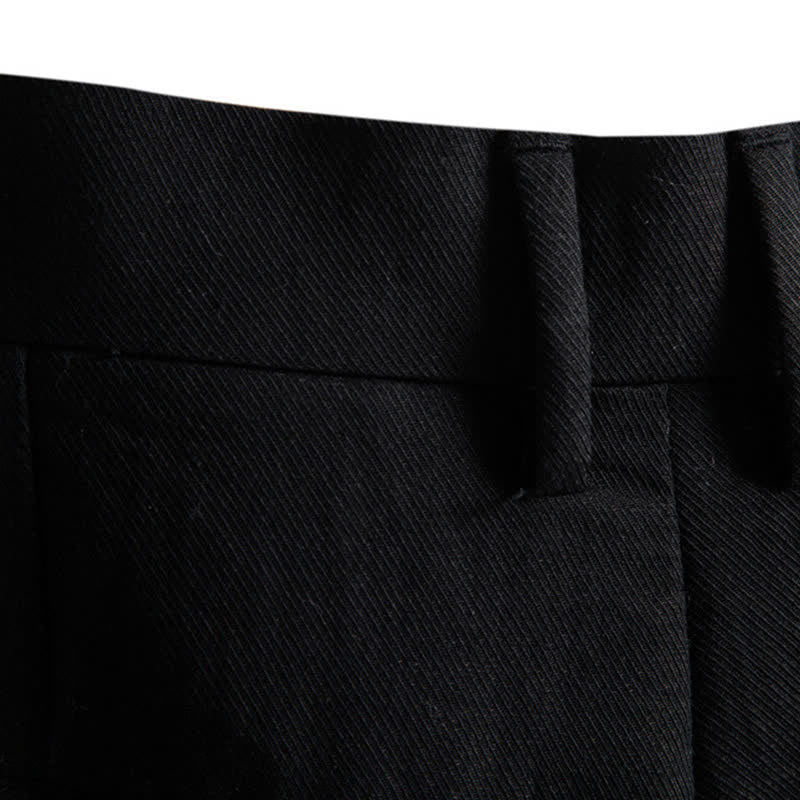 Buddha Stones Summer Casual Classic Zipper Button Solid Bermuda Shorts Men's Straight Leg Pants With Pockets - image 19