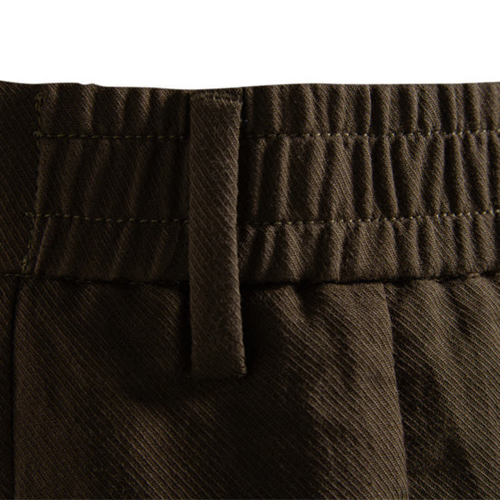 Buddha Stones Summer Casual Classic Zipper Button Solid Bermuda Shorts Men's Straight Leg Pants With Pockets - image 31