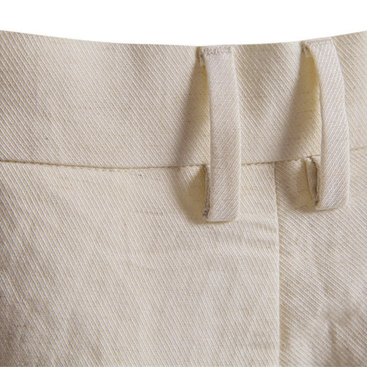 Buddha Stones Summer Casual Classic Zipper Button Solid Bermuda Shorts Men's Straight Leg Pants With Pockets - image 37