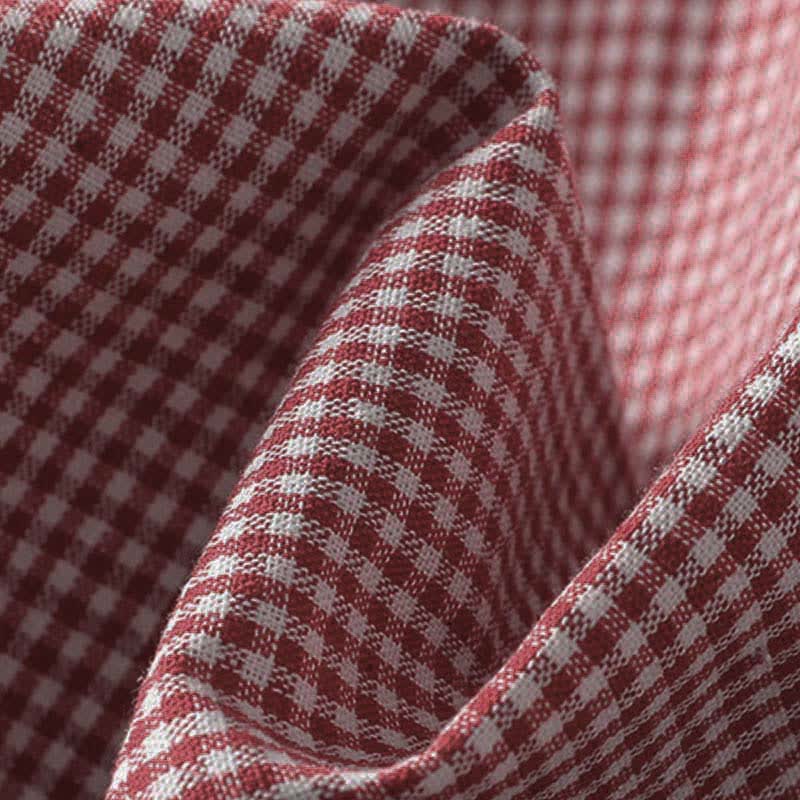 Buddha Stones Spring Button-Up Gingham Women's Long Sleeve Shirts - image 8