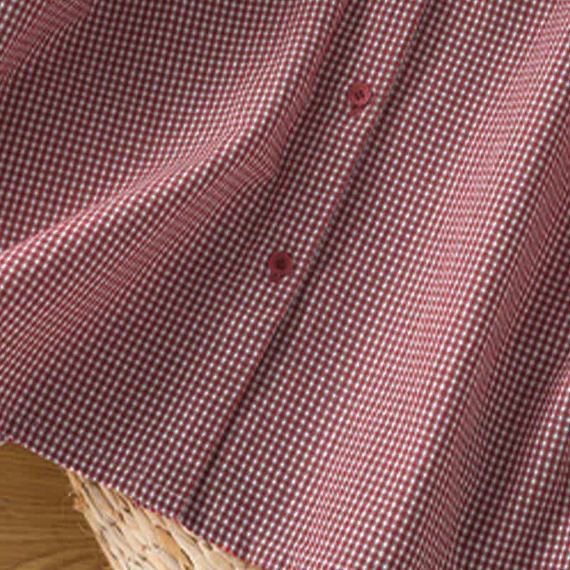 Buddha Stones Spring Button-Up Gingham Women's Long Sleeve Shirts - image 7