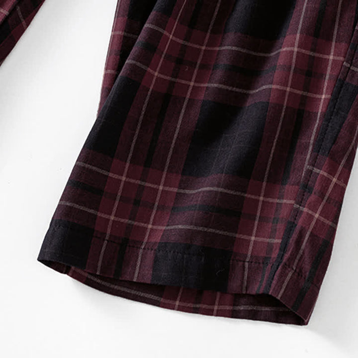 Buddha Stones Spring Casual Drawstring Plaid Pattern Elastic Waist Cropped Women's Harem Pants With Pockets - image 19