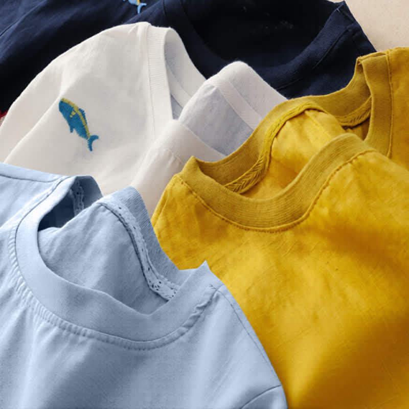 Buddha Stones Summer Casual Embroidery Fish Motif Women's Short Sleeve T-Shirts - image 30