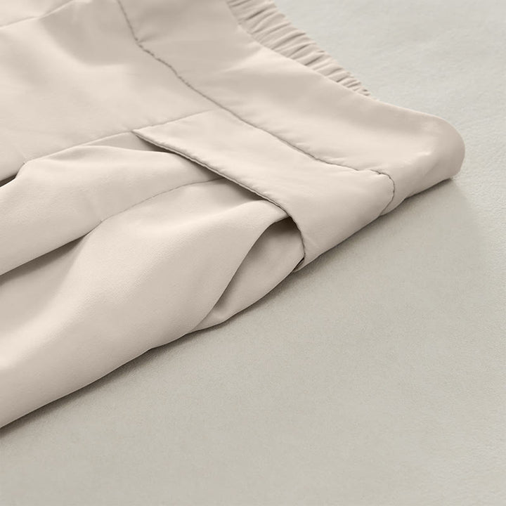 Buddha Stones Summer Casual Minimalist Solid Wide Leg Women's Cropped Pants With Pockets - image 21