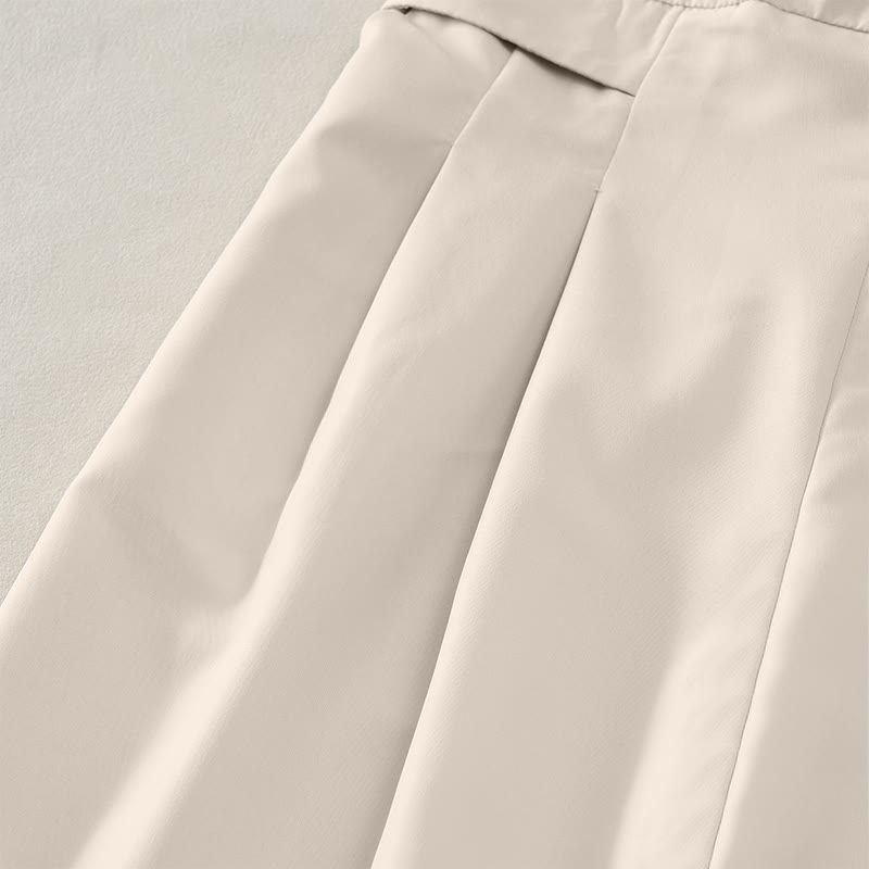 Buddha Stones Summer Casual Minimalist Solid Wide Leg Women's Cropped Pants With Pockets - image 19