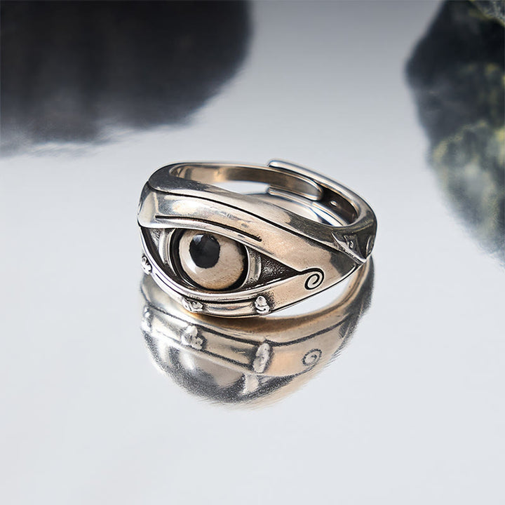 Buddha Stones Copper Dzi Beads Evil Eye Protection Adjustable Ring - image 3