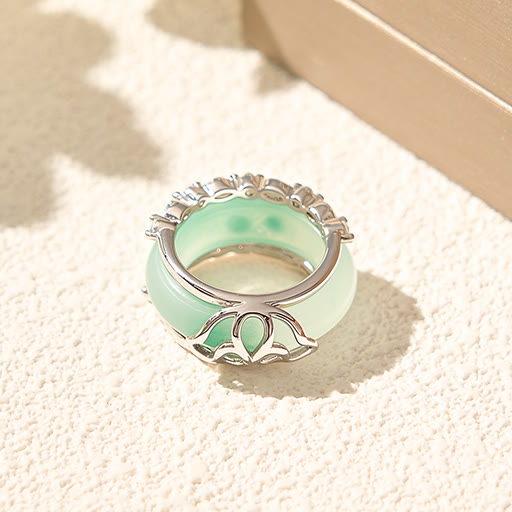 Buddha Stones Hollow Craft Copper Resin Self Care Ring - image 1