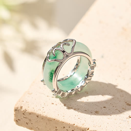 Buddha Stones Hollow Craft Copper Resin Self Care Ring - image 2