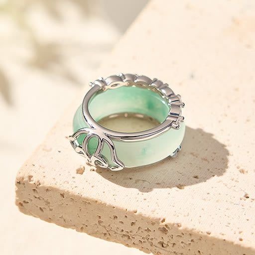 Buddha Stones Hollow Craft Copper Resin Self Care Ring - image 3