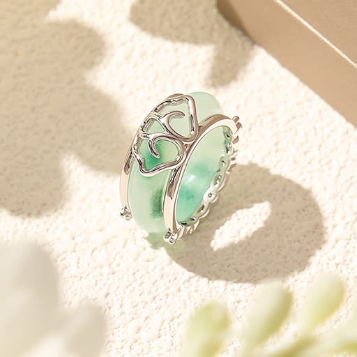 Buddha Stones Hollow Craft Copper Resin Self Care Ring - US7 - image 0