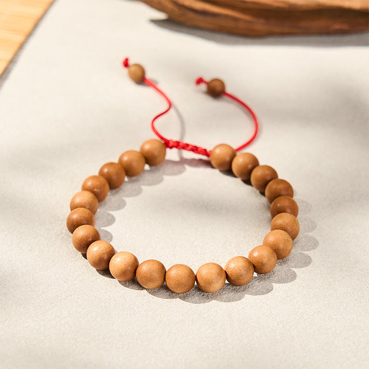 Buddha Stones Sandalwood grounding Tibetan Sandalwood Beads Wrist Mala - image 2
