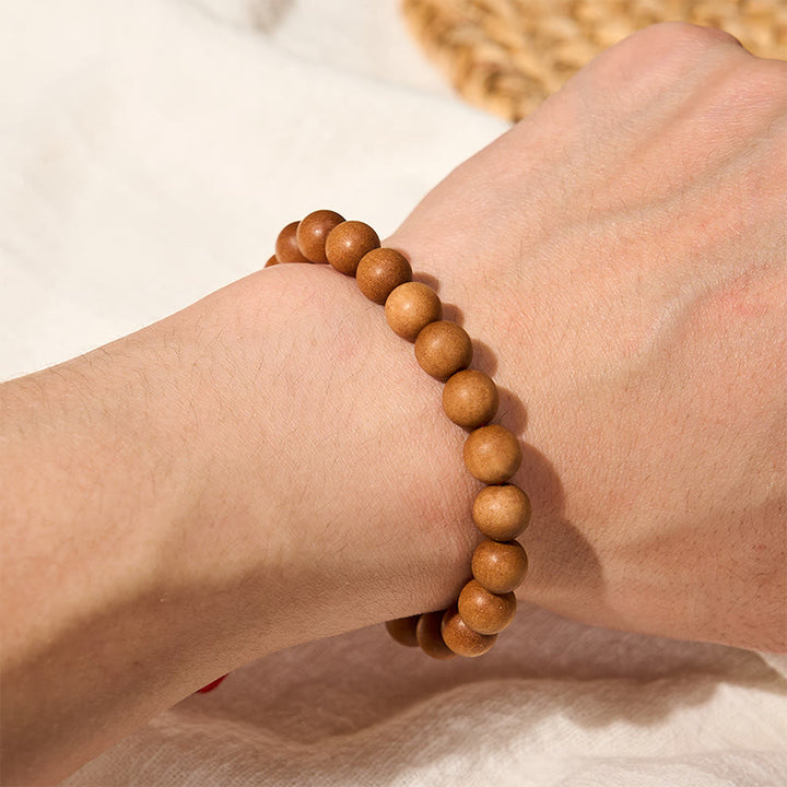 Buddha Stones Sandalwood grounding Tibetan Sandalwood Beads Wrist Mala - image 9