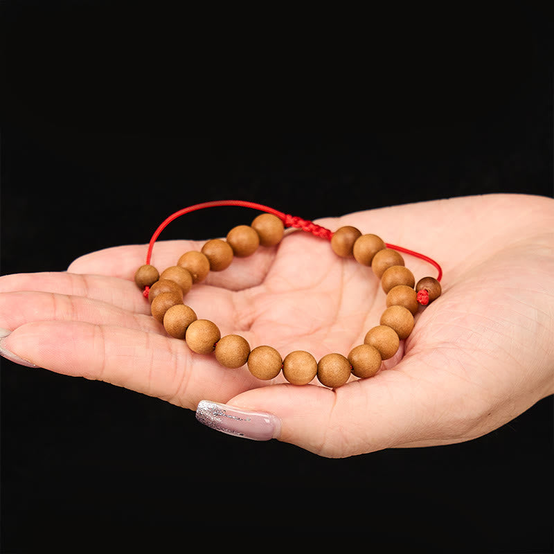 Buddha Stones Sandalwood grounding Tibetan Sandalwood Beads Wrist Mala - image 8