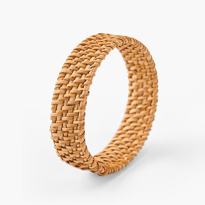 Buddha Stones Handwoven Rattan Grounding Bohemian Wide Bracelet Bangle - Rattan( Grounding♥Health) - image 0