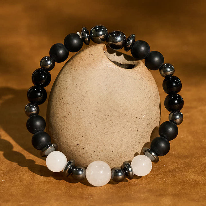 Buddha Stones Hematite Black Beads Support Bracelet - image 3