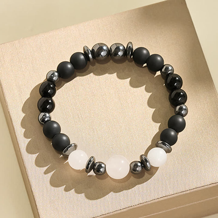 Buddha Stones Hematite Black Beads Support Bracelet - image 4