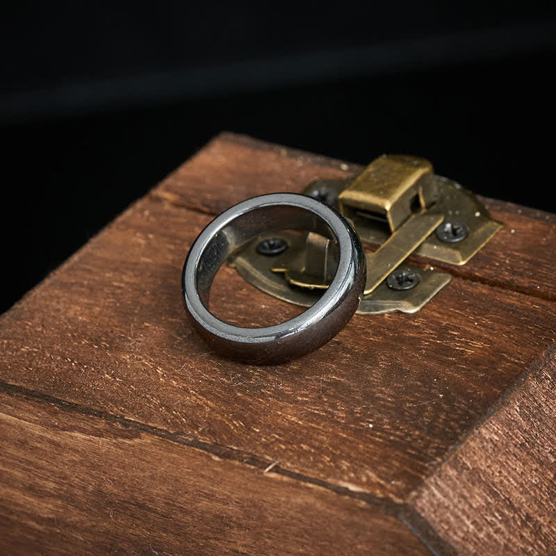 Buddha Stones Natural Hematite Support Powerful Ring - image 4