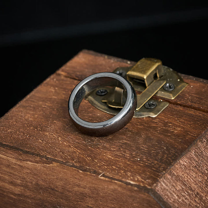Buddha Stones Natural Hematite Support Powerful Ring - image 4