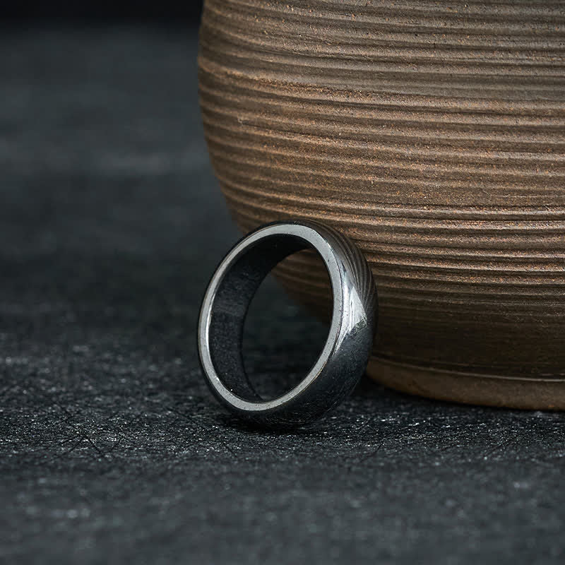 Buddha Stones Natural Hematite Support Powerful Ring - image 1