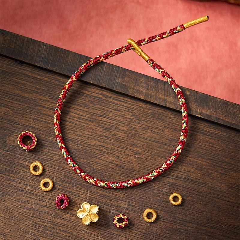 Buddha Stones Hand-Woven Red String Koi Fish Flower Protection Bracelet - image 21