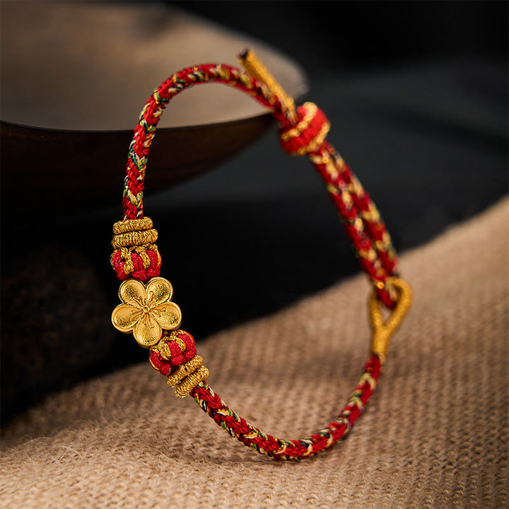 Buddha Stones Hand-Woven Red String Koi Fish Flower Protection Bracelet - image 12