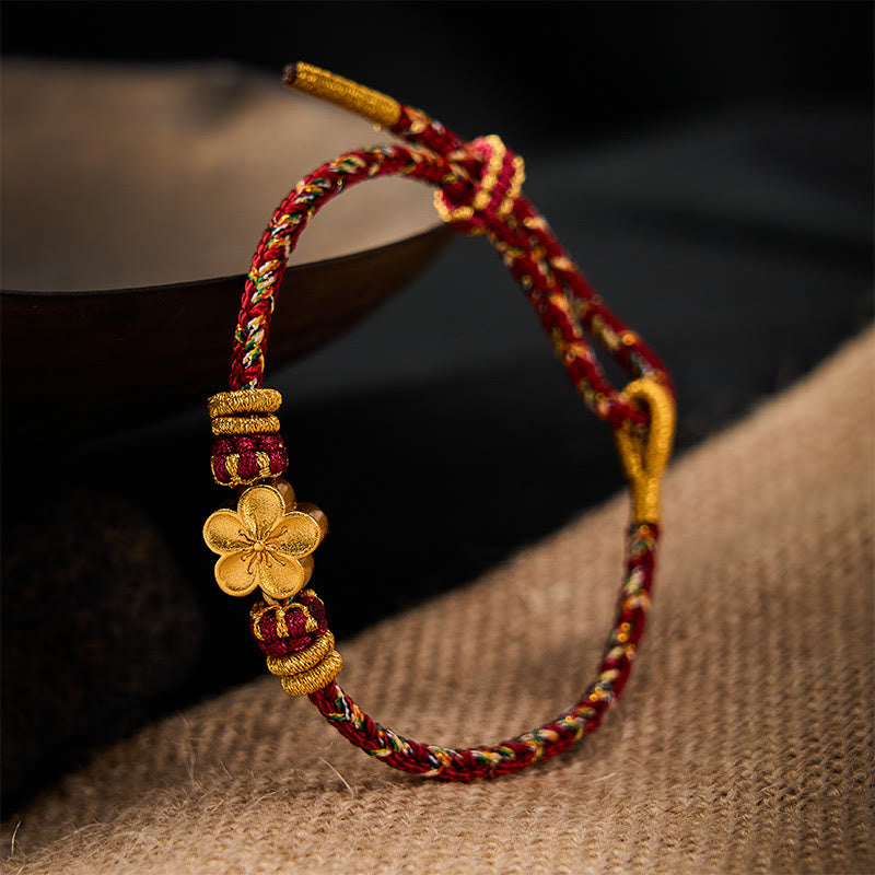 Buddha Stones Hand-Woven Red String Koi Fish Flower Protection Bracelet - image 18